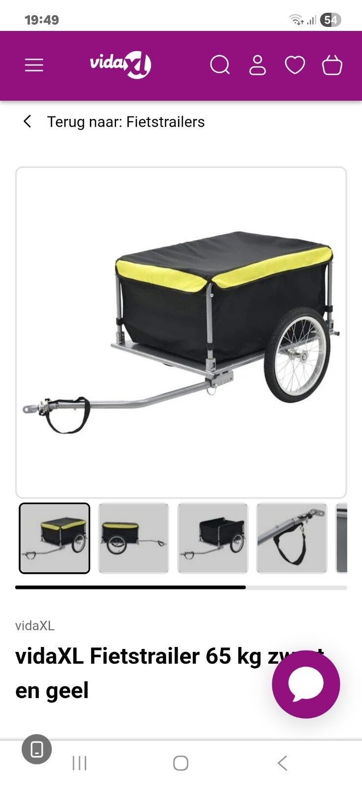 fietskar /fietsaanhanger, Fietsen en Brommers, Fietsaccessoires | Aanhangers en Karren, Ophalen, Zo goed als nieuw, Kinderkar