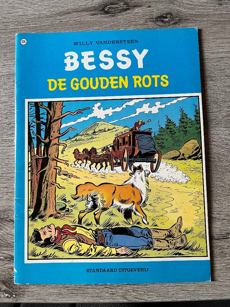 Bessy 134 De gouden rots, Eén stripboek, Ophalen of Verzenden, Gelezen, Willy Vandersteen