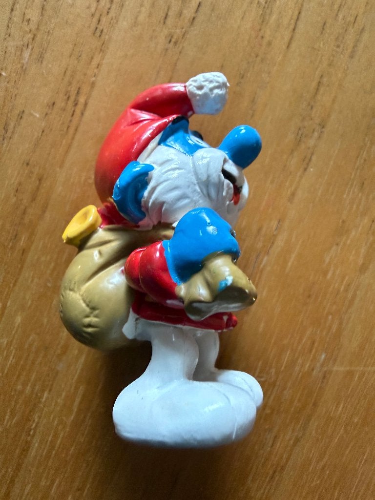 Smurf Schleich 20124 Grote Smurf kerstman, Ophalen, Zo goed als nieuw, Grote Smurf, Poppetje, Figuurtje of Knuffel