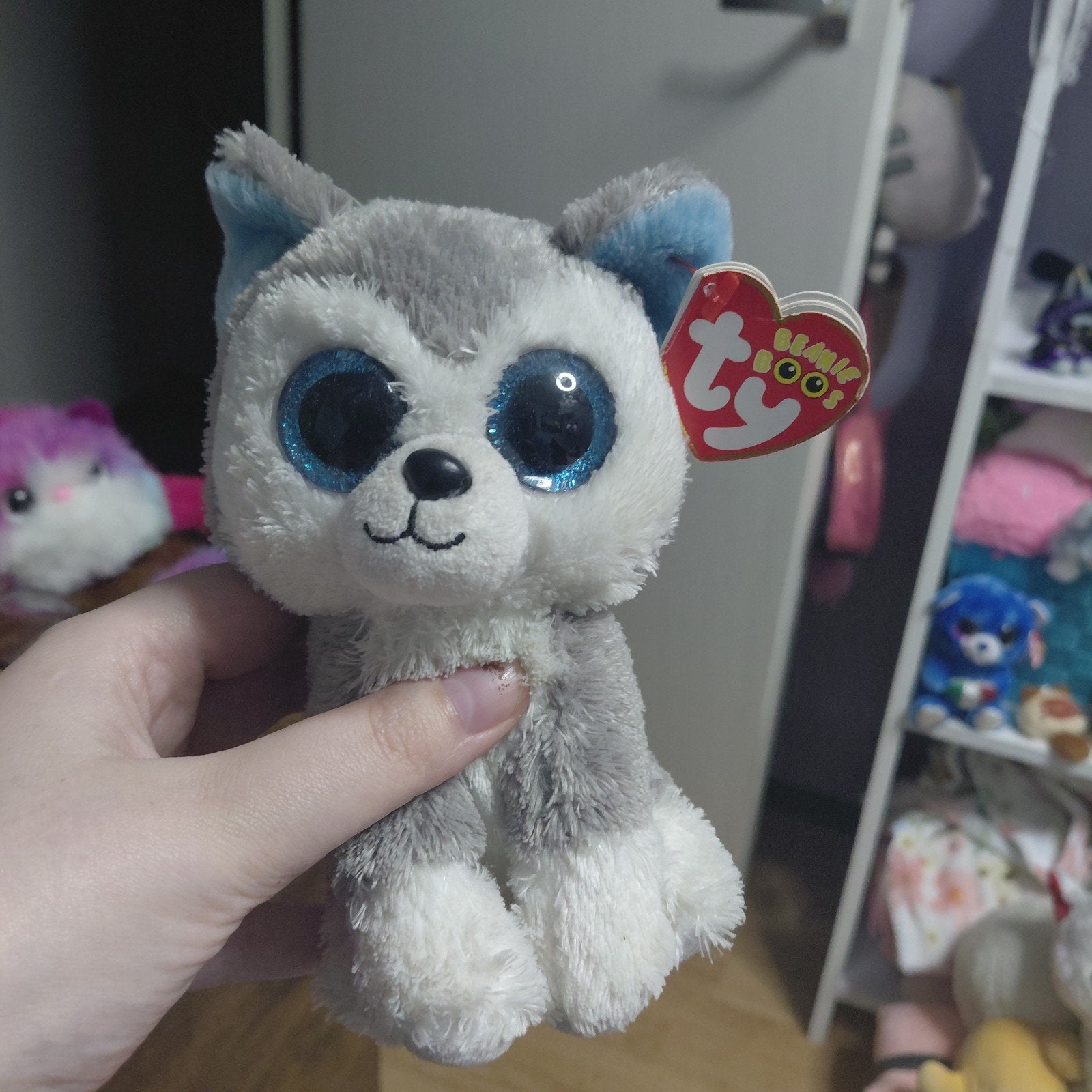 Ty Beanie Boos Slush the Husky - 15 cm, Overige karakters, Grijs, Nieuw, Met label