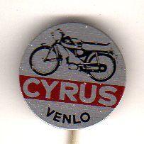Speldje CYRUS BROMFIETS VENLO (A5), Ophalen of Verzenden, Gebruikt, Overige onderwerpen