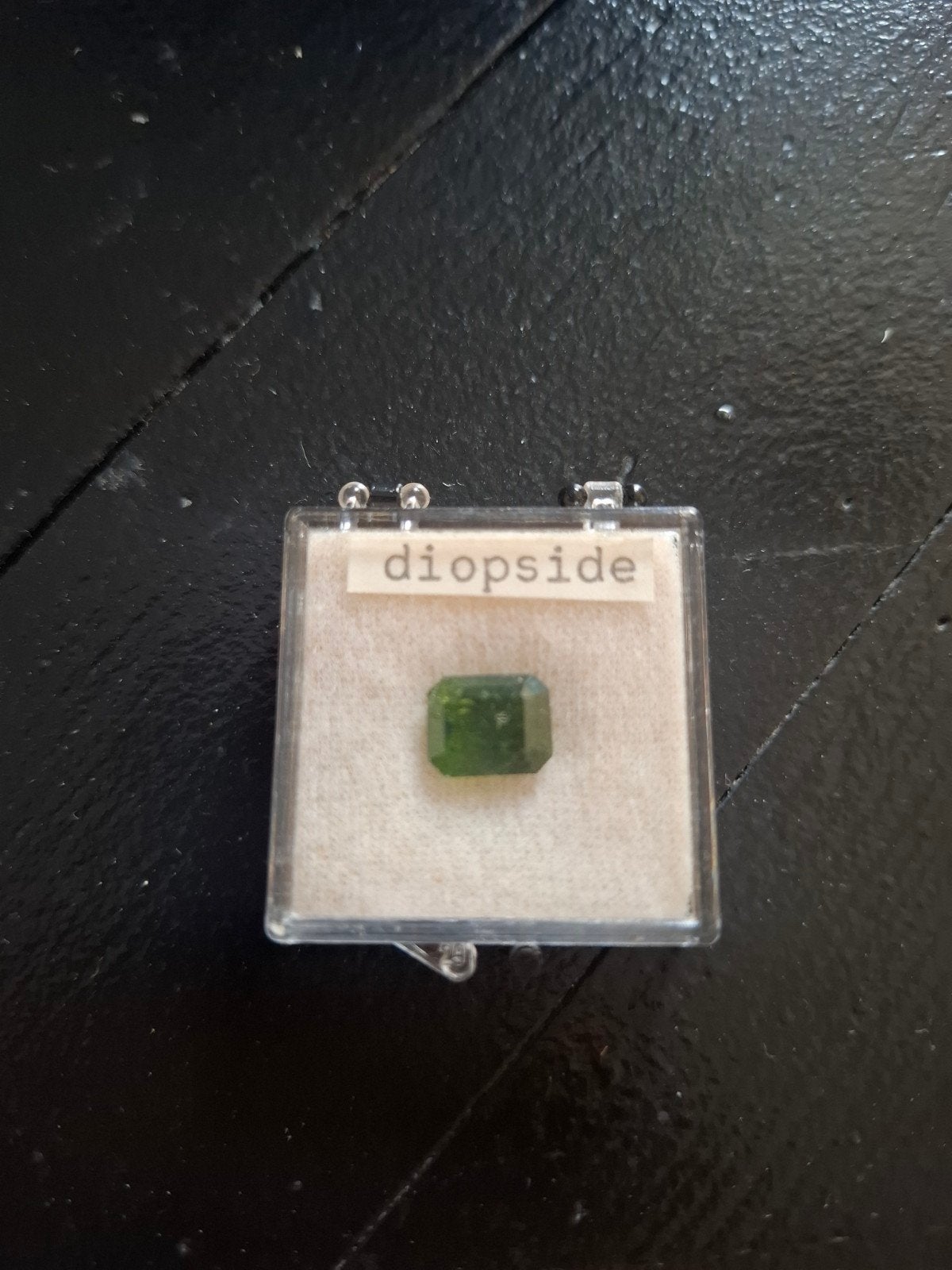 Diopside Edelsteen uit Bellecombe, Aosta - 3.8ct, Ophalen of Verzenden, Gebruikt