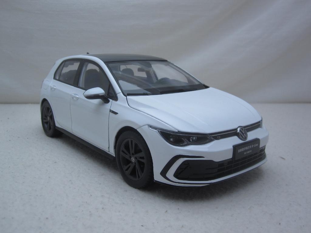 Volkswagen Golf 8 R-Line 2020 wit 1:18 Paudi, Ophalen of Verzenden, Nieuw, Auto, Overige merken
