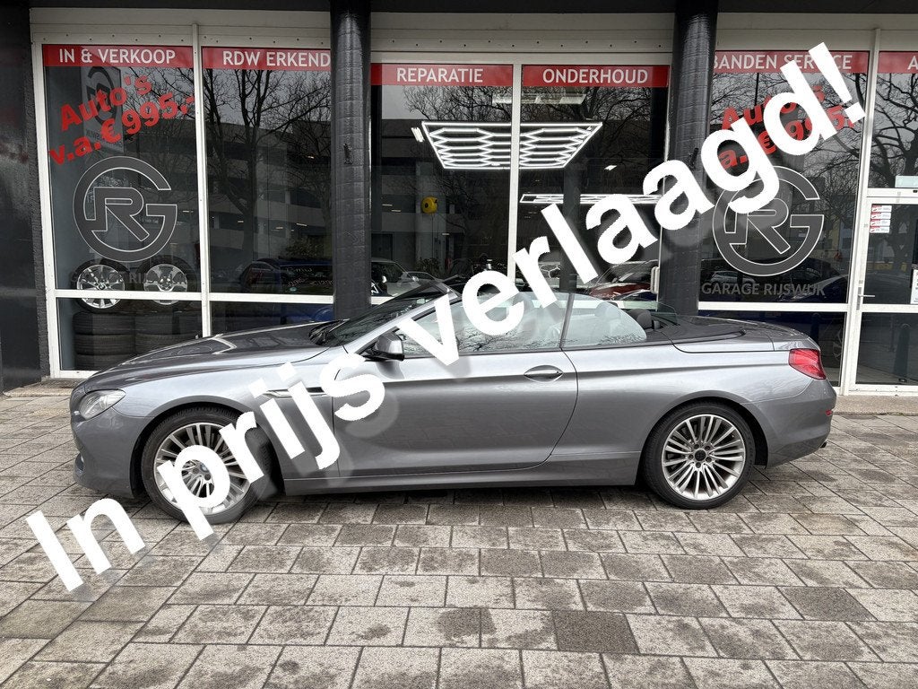 BMW 6 Serie Cabrio 640i High Executive ALLE INRUIL MOGELIJK, Auto's, BMW, Euro 5, Achterwielaandrijving, Gebruikt, Zwart