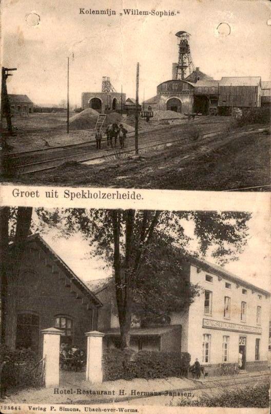Spekholzerheide - Kerkrade - Kolenmijn Willem-Sophie - 1908, Verzamelen, Verzenden, Voor 1920, Gelopen, Limburg