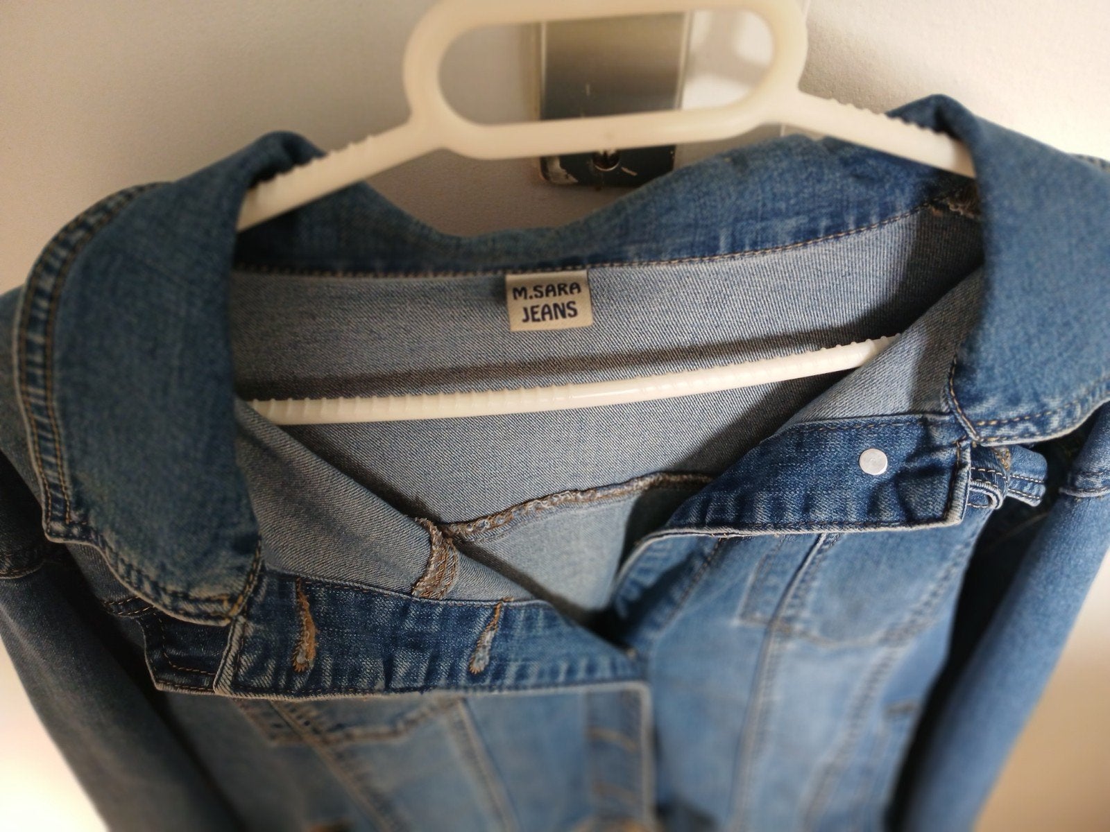 M.SARA JEANS spijkerjasje, Maat 38/40 (M), Blauw, Ophalen of Verzenden, M.SARA JEANS