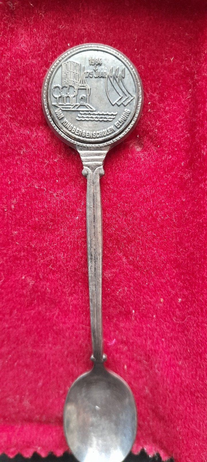 Verzamel lepel 1986 75 jaar Van Kinsbergen  Scholen Elburg, Ophalen of Verzenden
