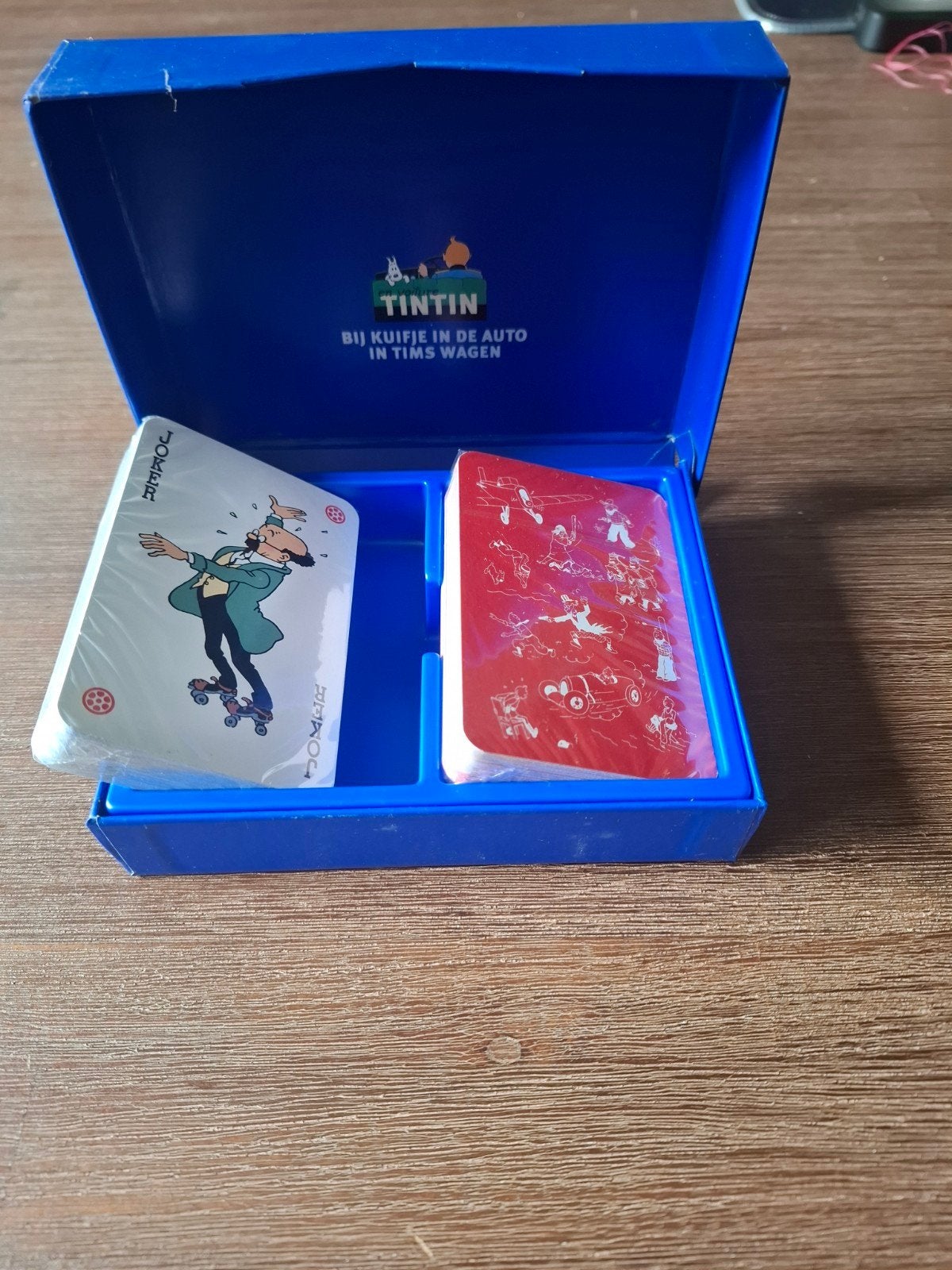 Kuifje in de auto speelkaarten - Bij Kuifje in de auto, Vijf spelers of meer, Ophalen of Verzenden, Zo goed als nieuw, Casterman