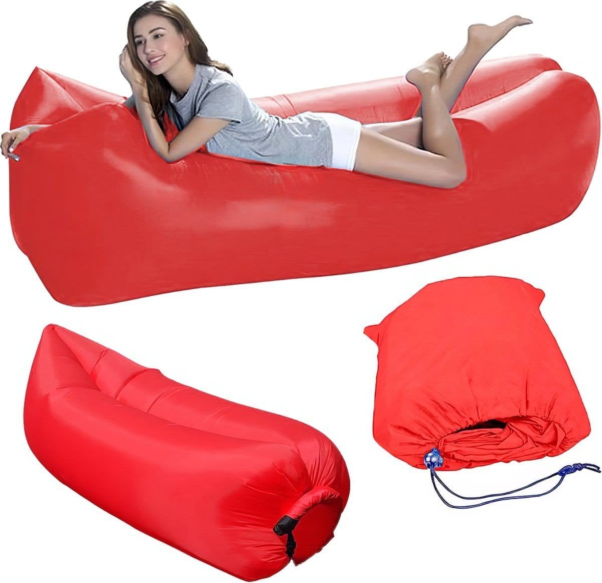 Opblaasbaar Lounge Kussen - Ideaal voor Buiten en Reizen, Ophalen, Nieuw, Meerkleurig, Overige typen