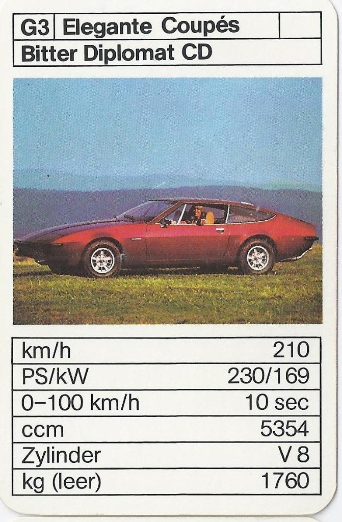 Kw1 Autokaartje Bitter Diplomat Cd, Ophalen of Verzenden, Zo goed als nieuw, Auto's