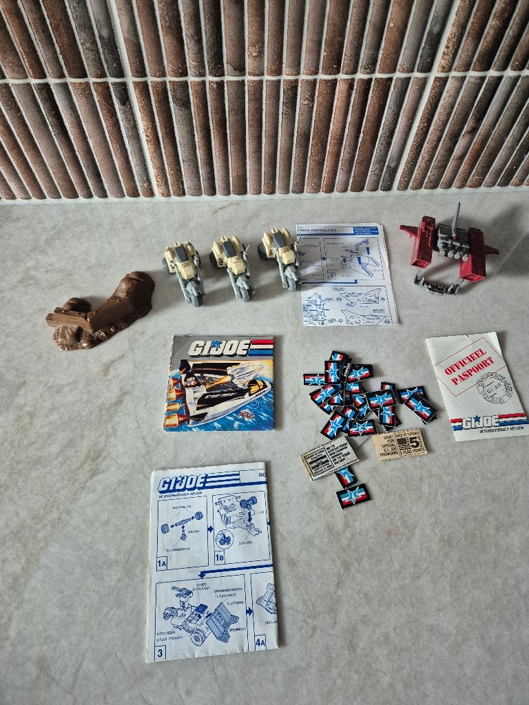 Partij vintage G.I. Joe voertuigen en accessoires, Ophalen of Verzenden, Gebruikt