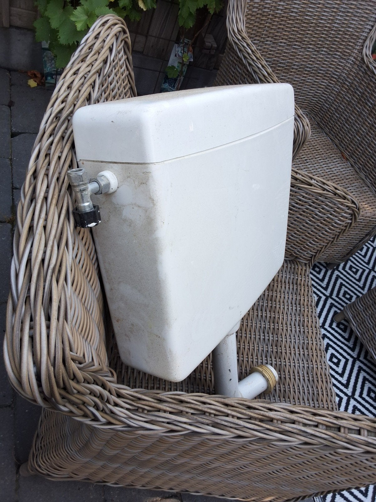 Toilet spoelbak - Wit, Ophalen