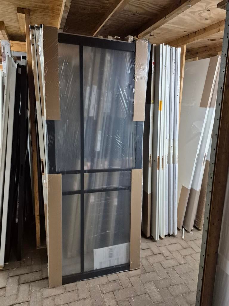 93x231,5cm binnendeur opdek L svedex NDB905 staal look!, Ophalen, 80 tot 100 cm, Binnendeur, Nieuw
