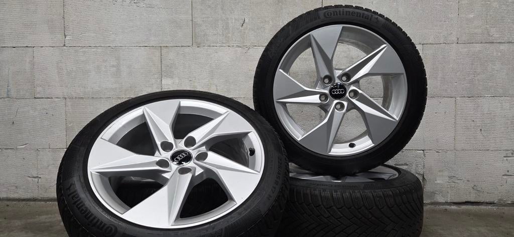17" Audi S-line A3 S3 8Y 8V A4 B7 velgen zomer winterbanden, Gebruikt, Banden en Velgen, 17 inch, V