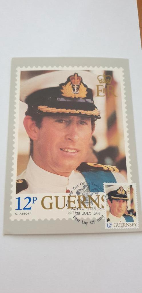 3895 guernsey fdc prins charles huwelijksdag july 1981, Verzenden