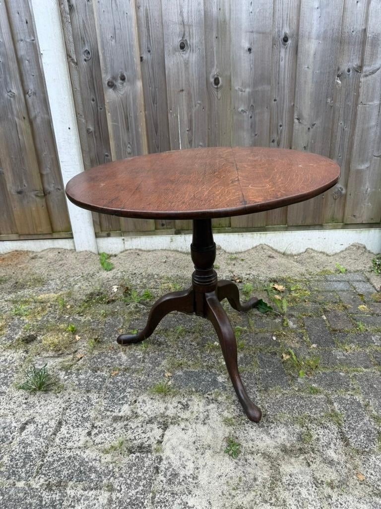 Prachtige antieke Engelse ronde tilt-top tafel, Ophalen