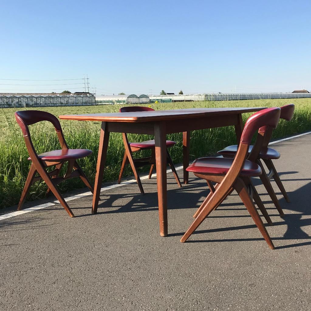 Set 4 AWA scissor pelikaan stoel en tafel Webe Teeffelen, Huis en Inrichting, Ophalen of Verzenden, Nvt, Eén, Nvt