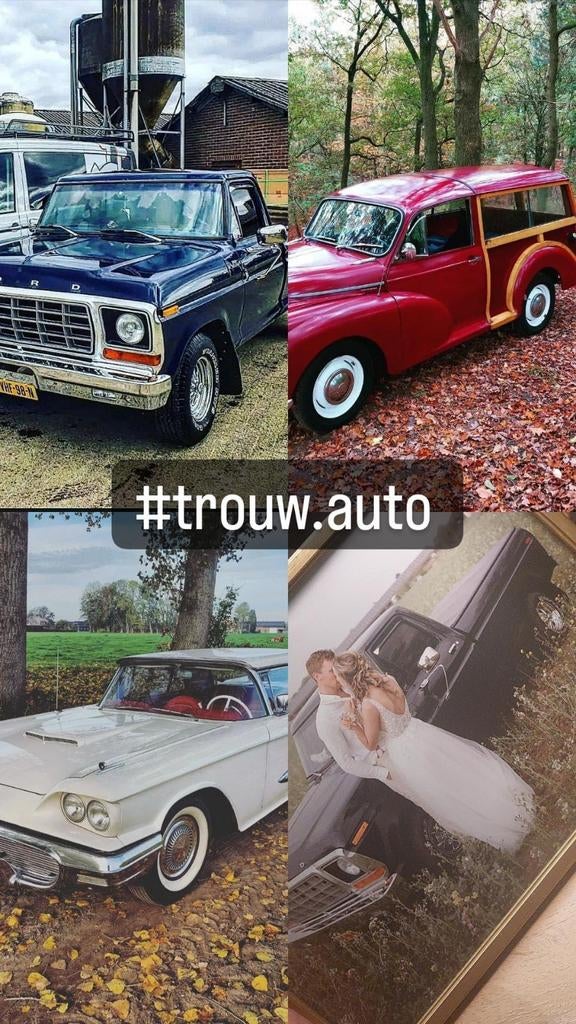 trouwauto  F150 te huur. Ford te huur. Minor morris. Thunder