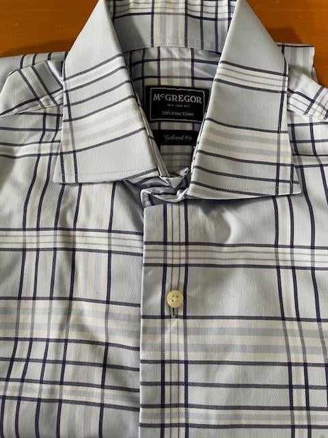McGregor overhemd, Ophalen of Verzenden, Zo goed als nieuw, Blauw, Halswijdte 41/42 (L)
