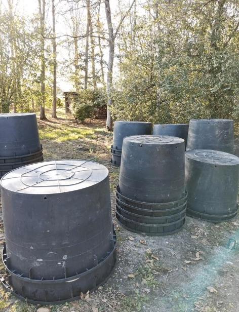 Diverse gebruikte boomkuipen in goede staat, Tuin en Terras, Ophalen, Kunststof, Gebruikt, 40 cm of meer