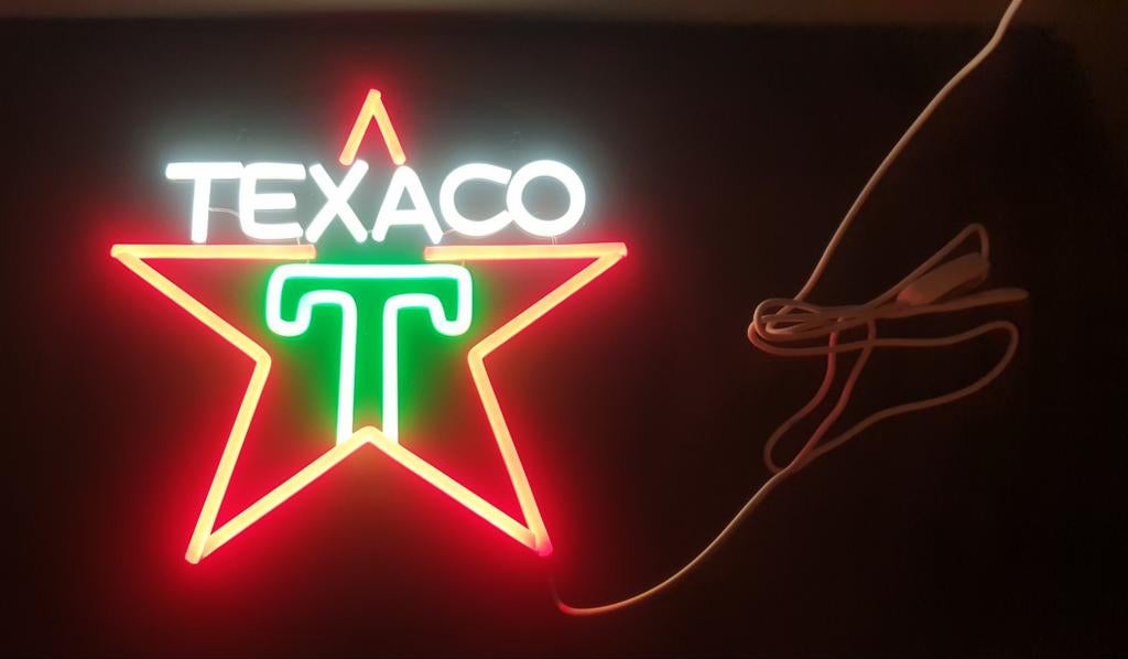 Mooie Texaco LED verlichting., Verzamelen, Merken en Reclamevoorwerpen, Ophalen of Verzenden, Lichtbak of (neon) lamp