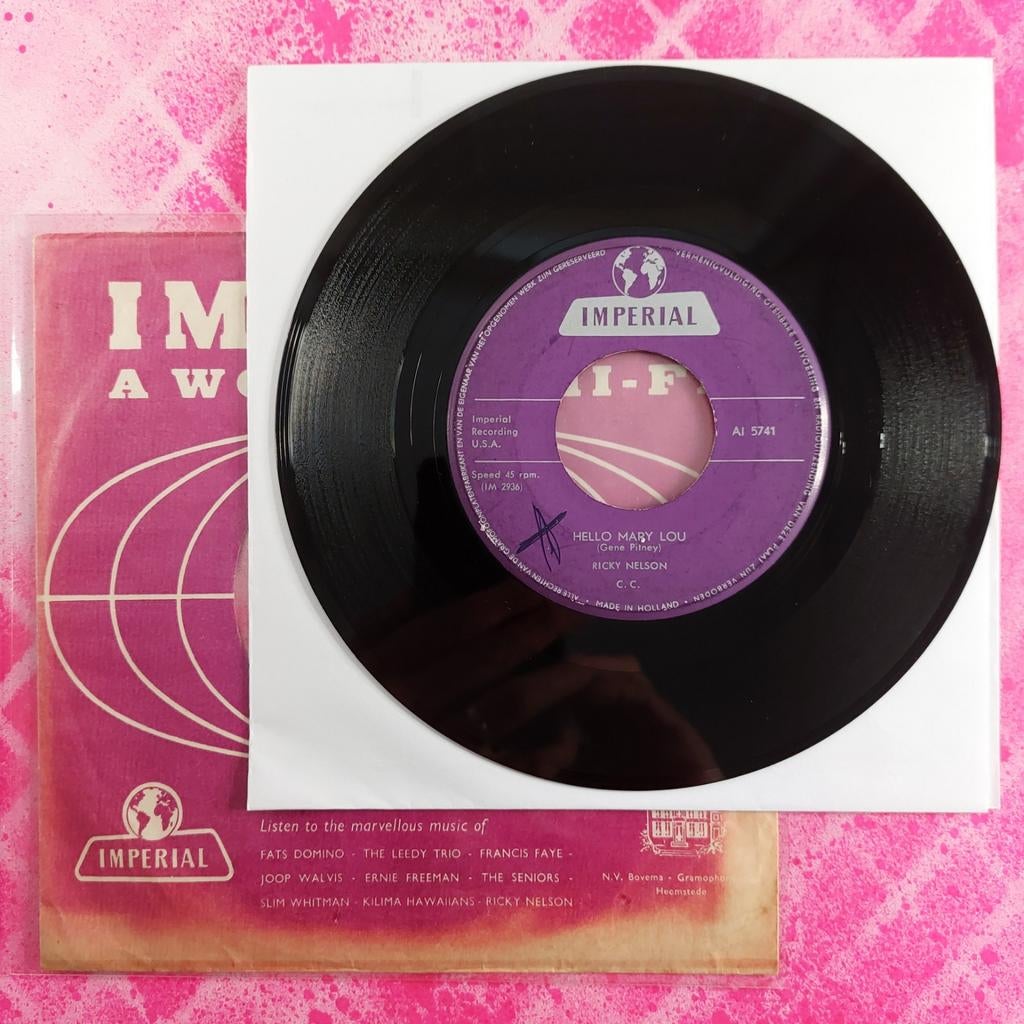 Ricky Nelson Hello Mary Lou single.                   Star45, Cd's en Dvd's, Vinyl Singles, Gebruikt, Single, Pop, 7 inch, Ophalen of Verzenden