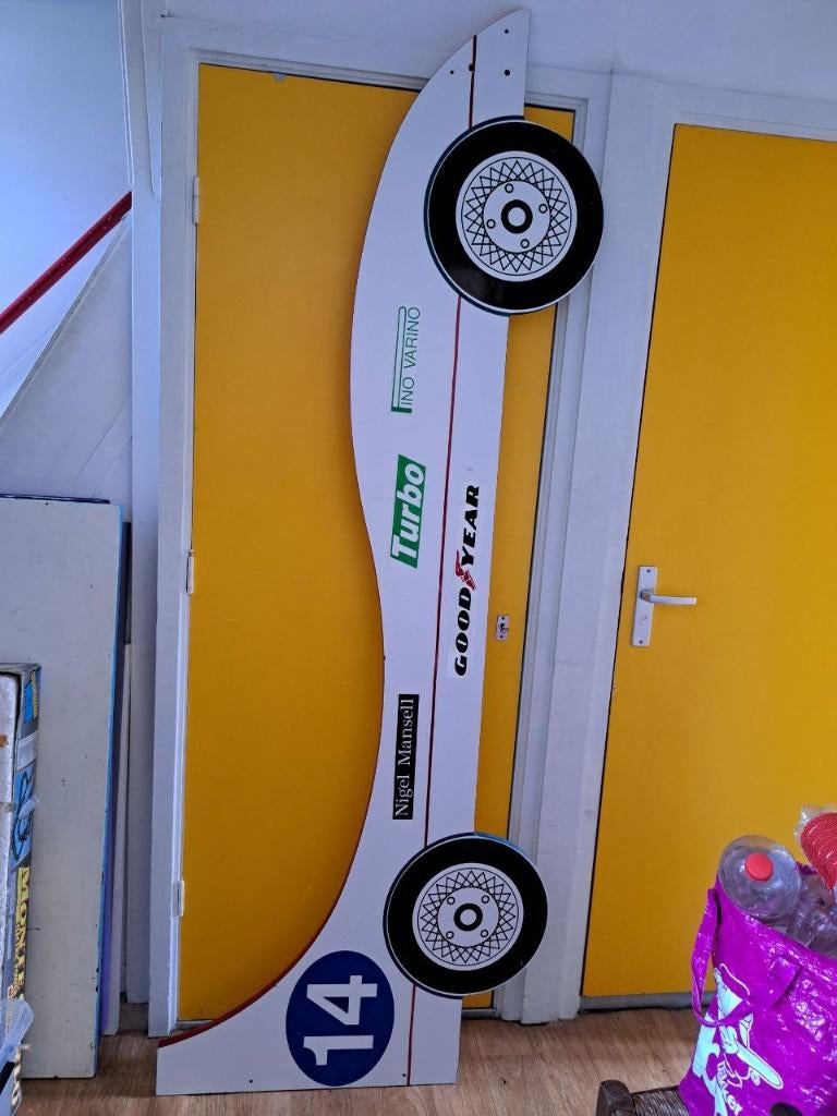 Race-autobed, Gebruikt, 90 cm, Eenpersoons, Wit