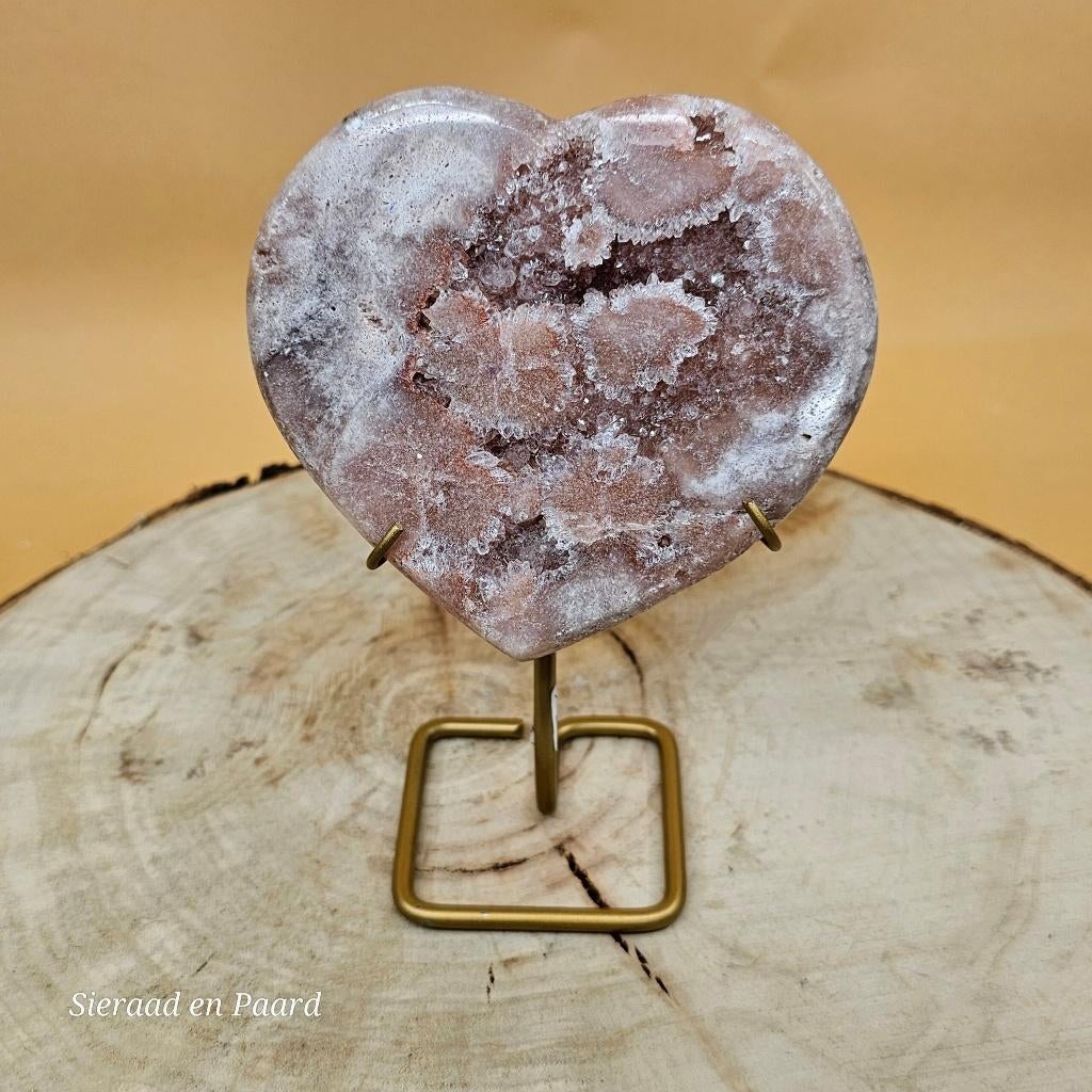 roze amethist hart, Ophalen of Verzenden, Mineraal