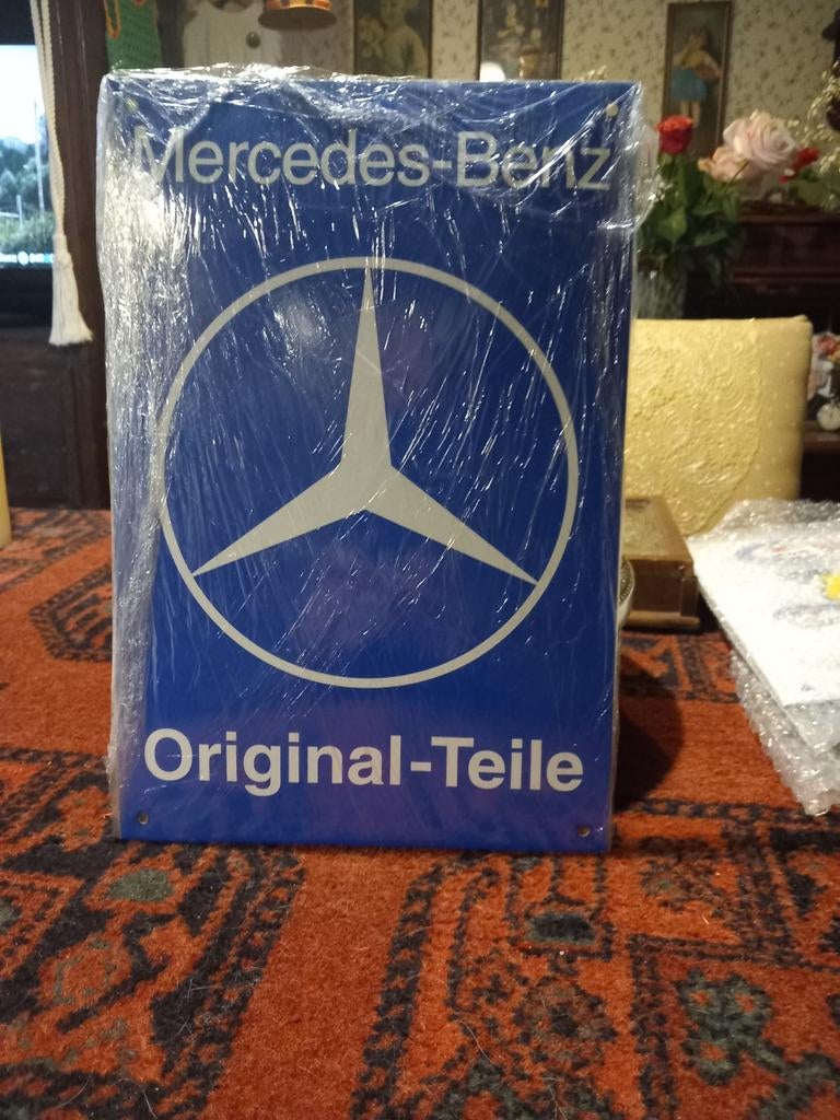 Super mooi emaile bordje  30x21cm  Mercedes-Benz  Teile, Ophalen of Verzenden, Zo goed als nieuw, Reclamebord