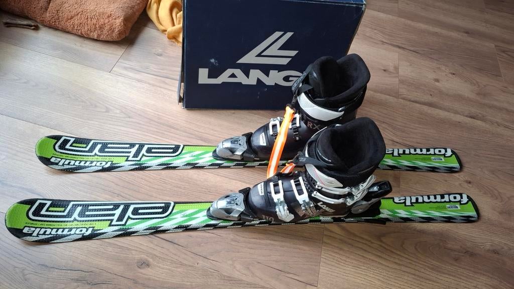 Elan Formula Ski's met Lange Schoenen, 140 tot 160 cm, Gebruikt, Schoenen, Ophalen of Verzenden