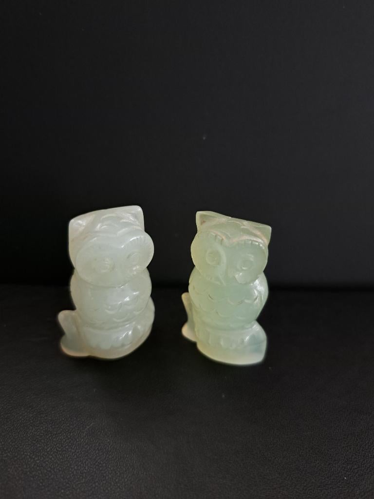 Groene beeldjes uilen uiltjes letterbak, Ophalen of Verzenden, Gebruikt, Dier