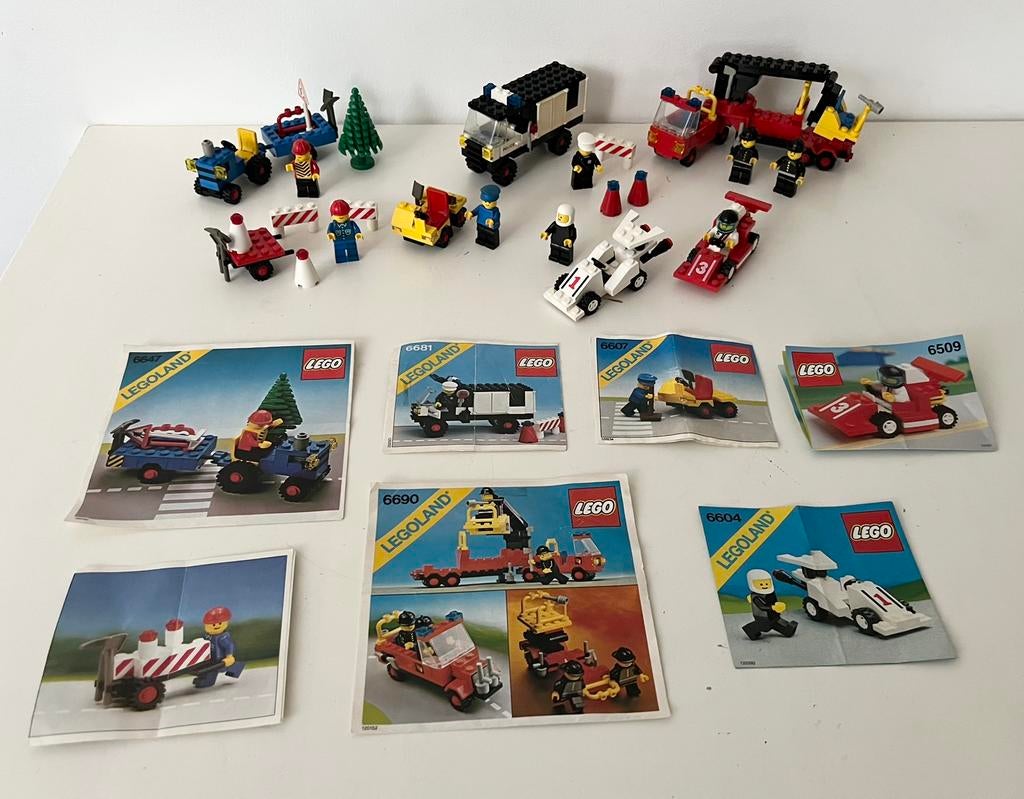 Legoland 7 sets 6647 6681 6690 6607 6604 6606 6509 + instruc, Ophalen of Verzenden, Gebruikt, Complete set, Lego