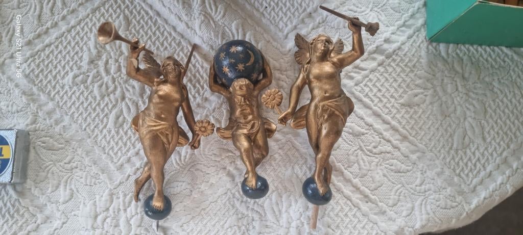 Friese staartklok houten poppenset antiek, Ophalen of Verzenden