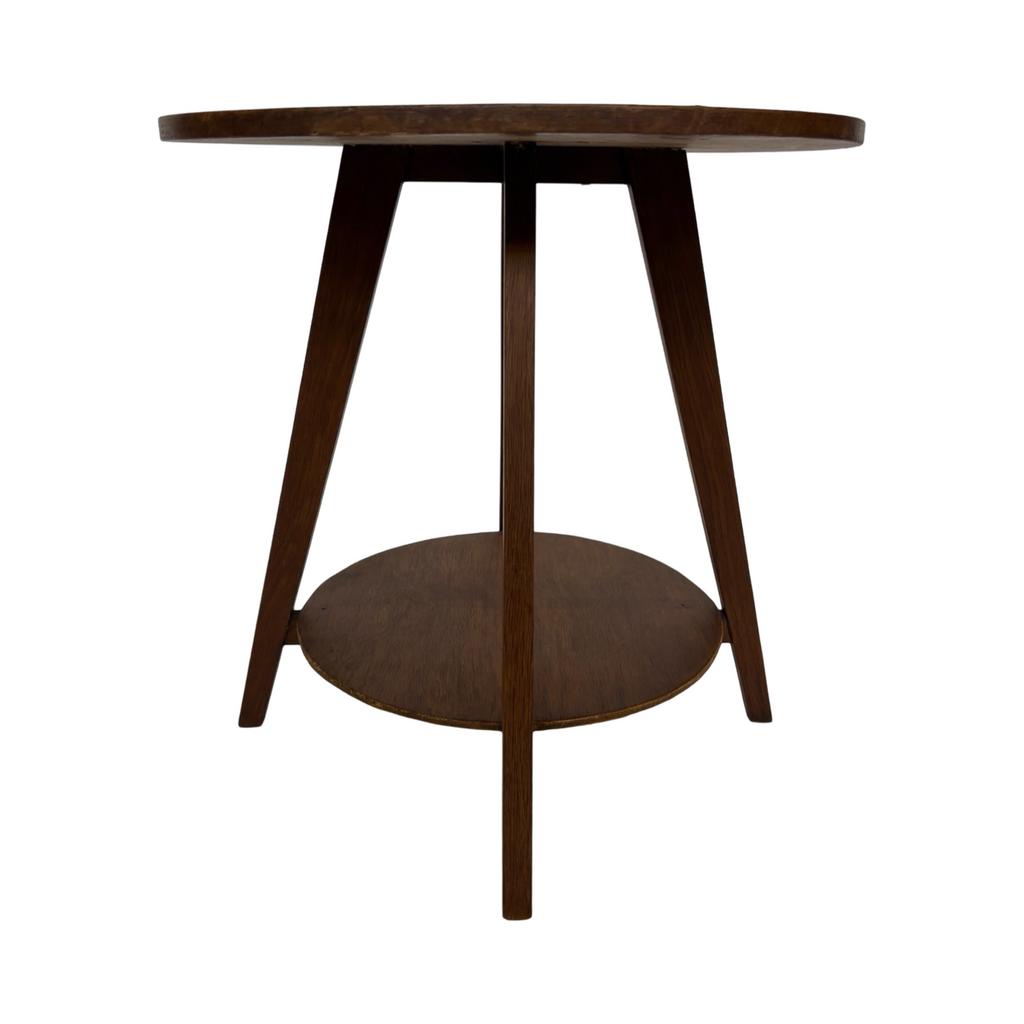 Art Deco Plantentafeltje Bijzettafeltje Eikenhouten, 45 tot 60 cm, Gebruikt, Art deco, Art deco