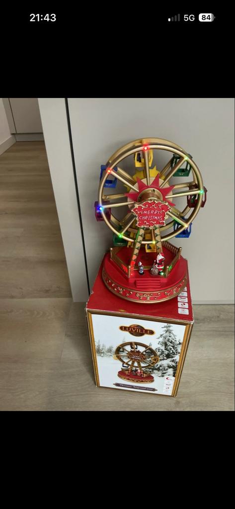Luville reuzenrad kerst item kerstdorp, Diversen, Ophalen of Verzenden, Zo goed als nieuw