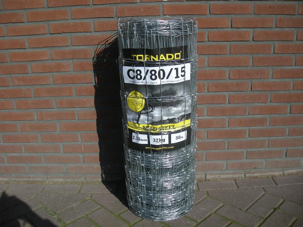 Schapengaas Tornado gaas C8-80-15 0,80m hoog 50 mtr lang, Ophalen, Nieuw, 20 meter of meer, Gaas