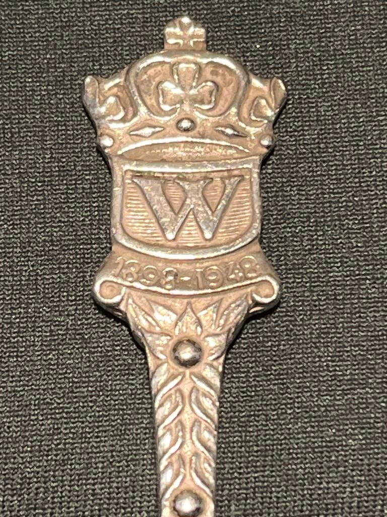Antiek lepeltje W, Ophalen of Verzenden