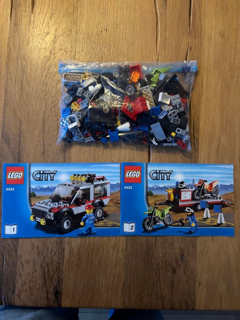 Lego City 4433 Dirt Bike Transporter - Compleet!, Kinderen en Baby's, Speelgoed | Duplo en Lego, Ophalen of Verzenden, Gebruikt