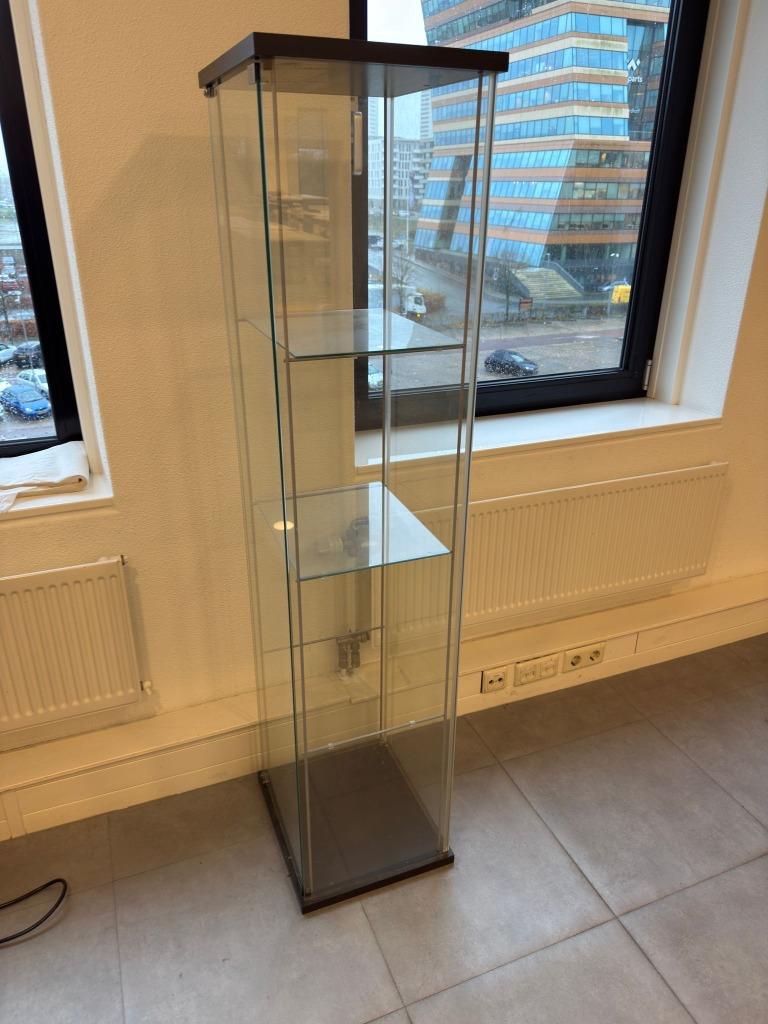 Glazen vitrinekast / kast 40x35xH150 cm, 8 stuks, Minder dan 50 cm, Verzenden, 100 tot 150 cm, Glas