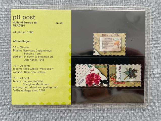 Postzegelmapje PZM53 Filacept 1988 Postfris, Ophalen of Verzenden, Na 1940, Postfris