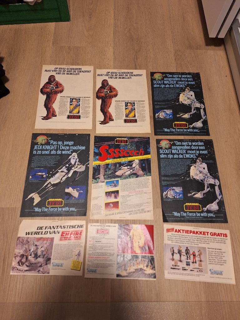 Star Wars Nederlandse Clipper Kenner advertenties jaren 80, Ophalen of Verzenden, Zo goed als nieuw, Actiefiguurtje