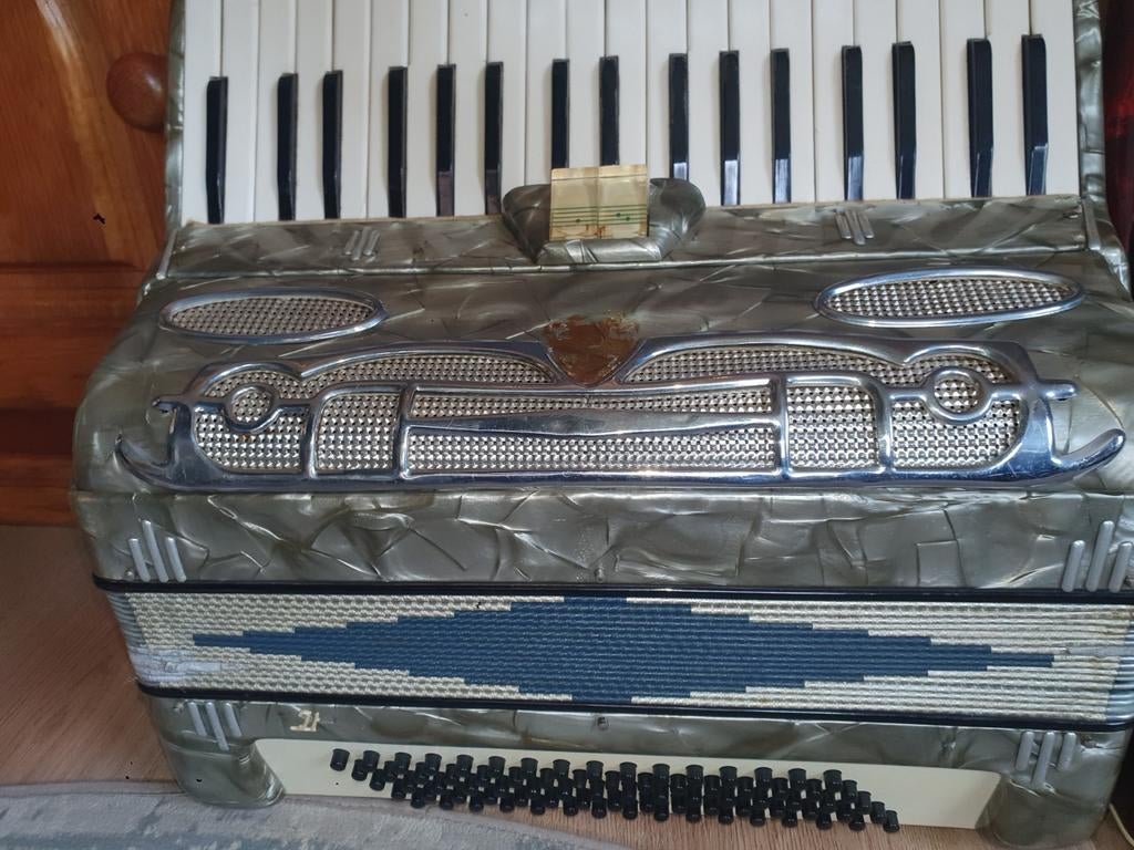 Twee accordeons, Firotti en onbekende, Muziek en Instrumenten, Overige merken, Gebruikt, Overige formaten, Met koffer