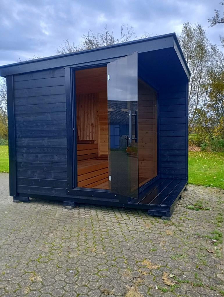 Moderne Canadees cedar sauna - Panoramaraam 160 cm - Nieuw!, Ophalen, Fins of Traditioneel, Wellnessandgarden, Nieuw