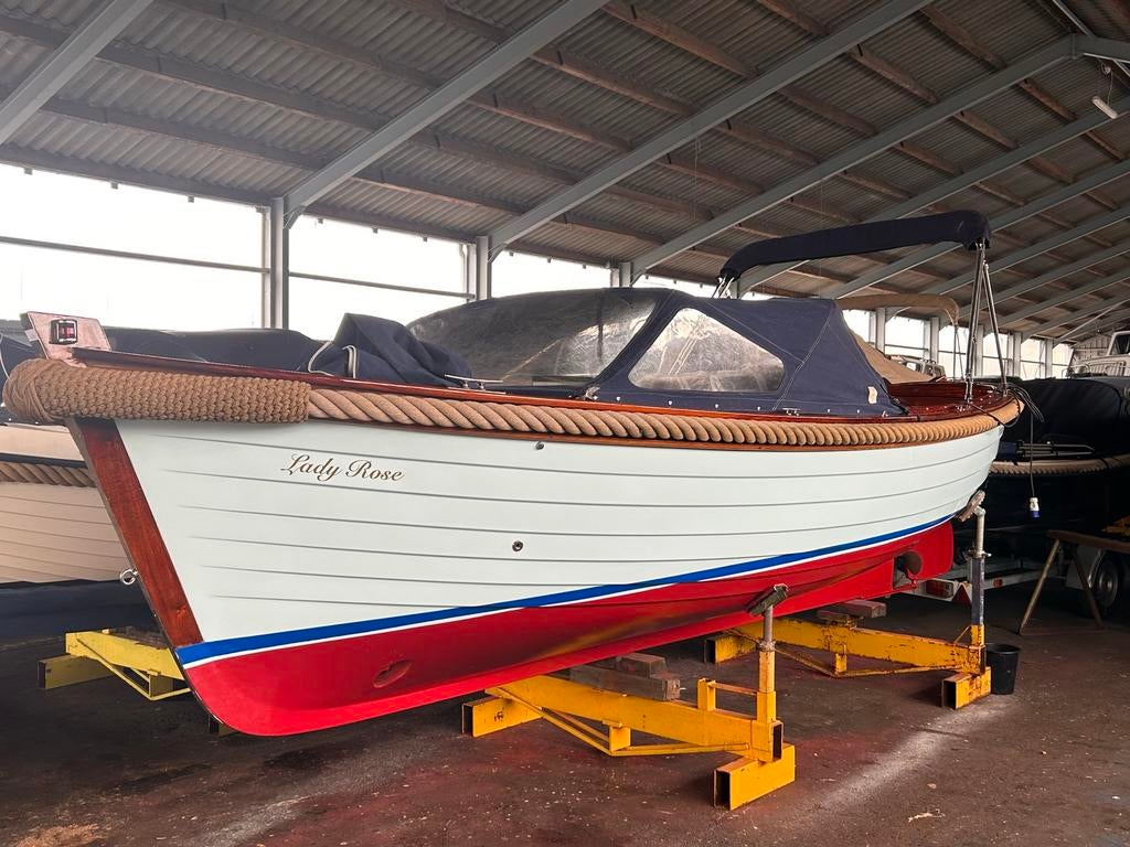 Triton 6.50 motorsloep / mahonie en teak, Ophalen, 10 tot 30 pk, Gebruikt, Binnenboordmotor