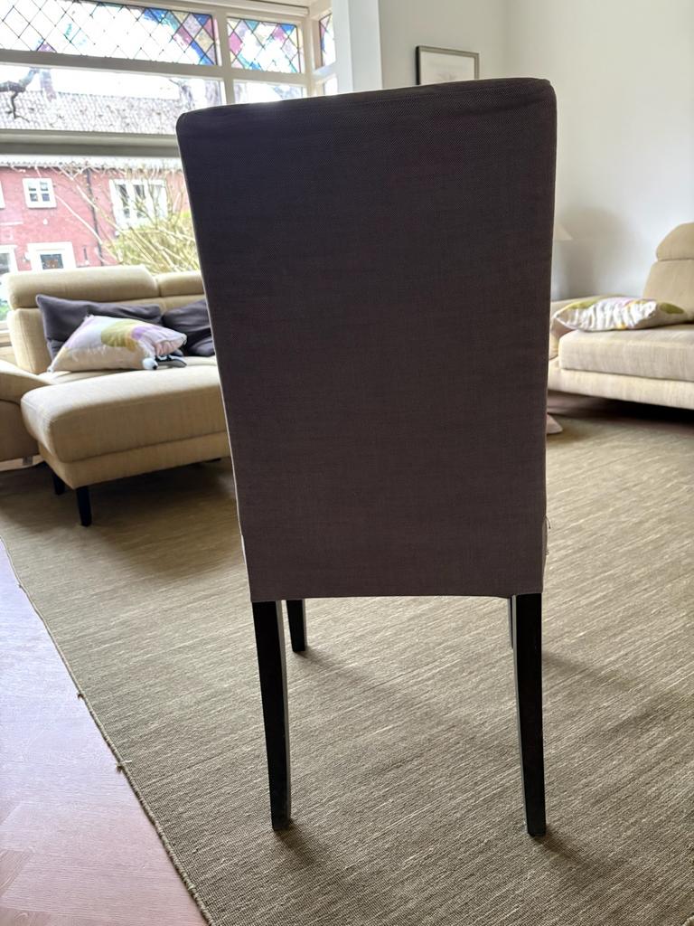 4 Grijze IKEA Henriksdal Stoelen, Ophalen, Gebruikt, Vier, Stof