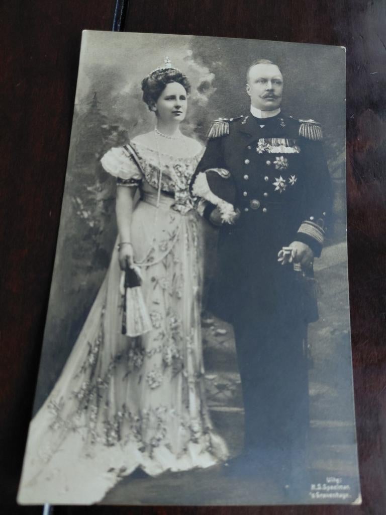 Konkngin Wilhelmina en Prins Hendrik, Ophalen of Verzenden, Zo goed als nieuw, Nederland, Kaart, Foto of Prent