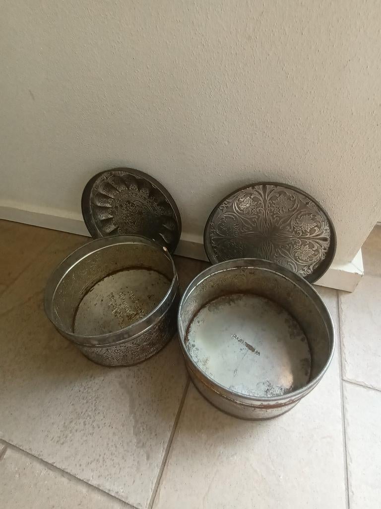 2 zeer oude antieke blikken de Gruyter en Albert Heijn, Verzamelen, Ophalen of Verzenden, Gebruikt, Overige