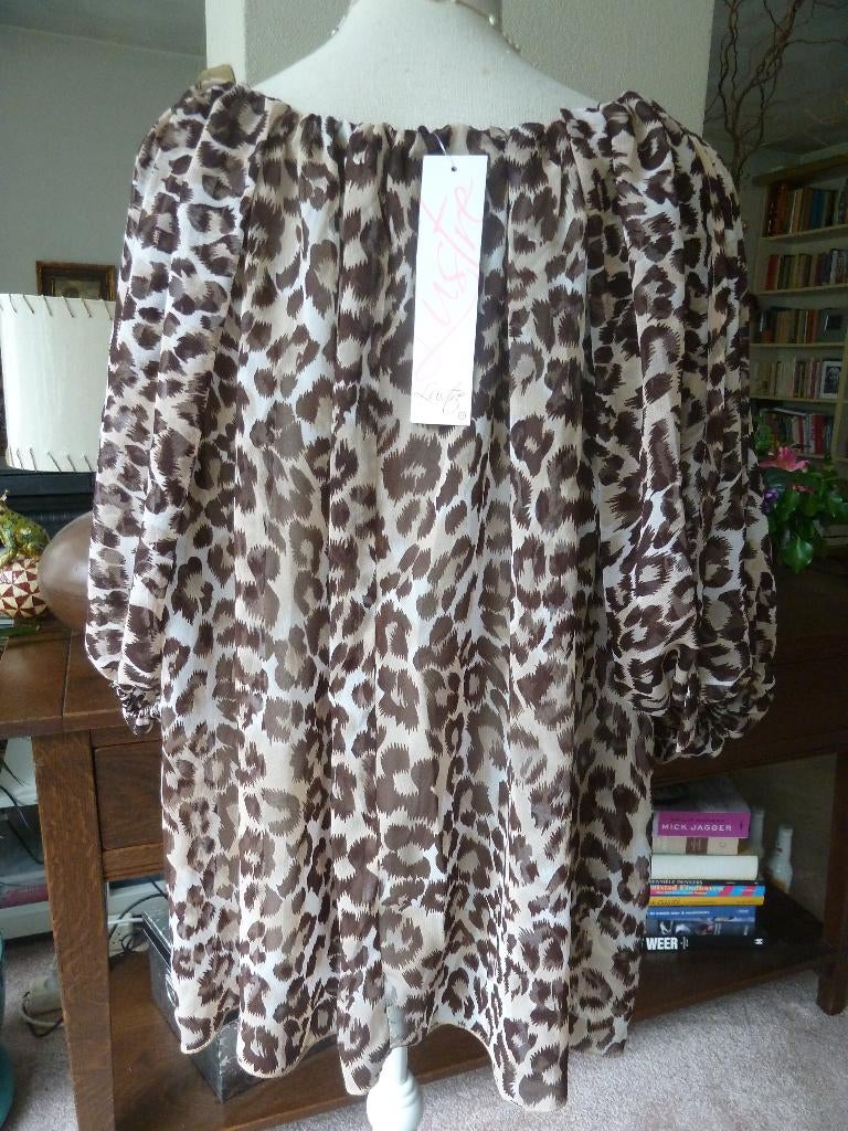 blouse maat 40-42 tijgerprint, Maat 38/40 (M), Bruin, Ophalen of Verzenden, Zo goed als nieuw