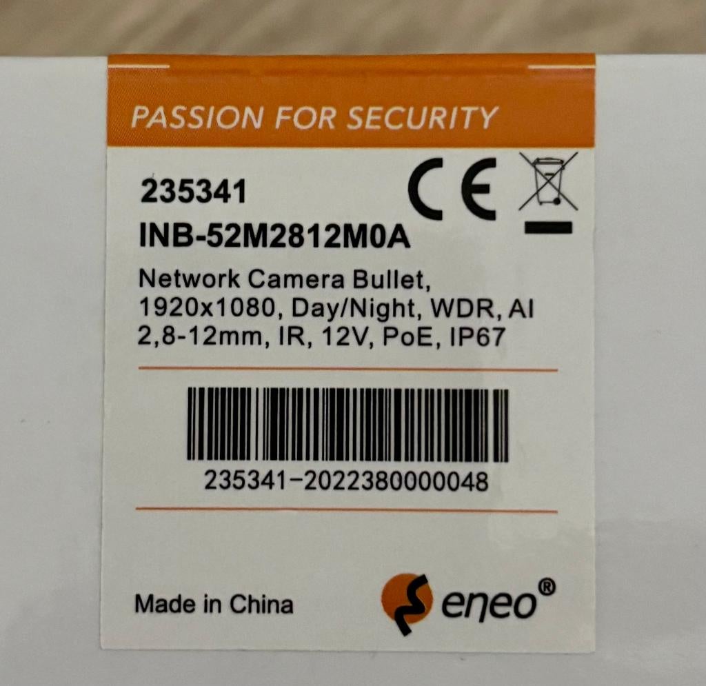 ENEO - Bewakingscamera - INB-52M2812M0A - 235341, Ophalen of Verzenden, Nieuw