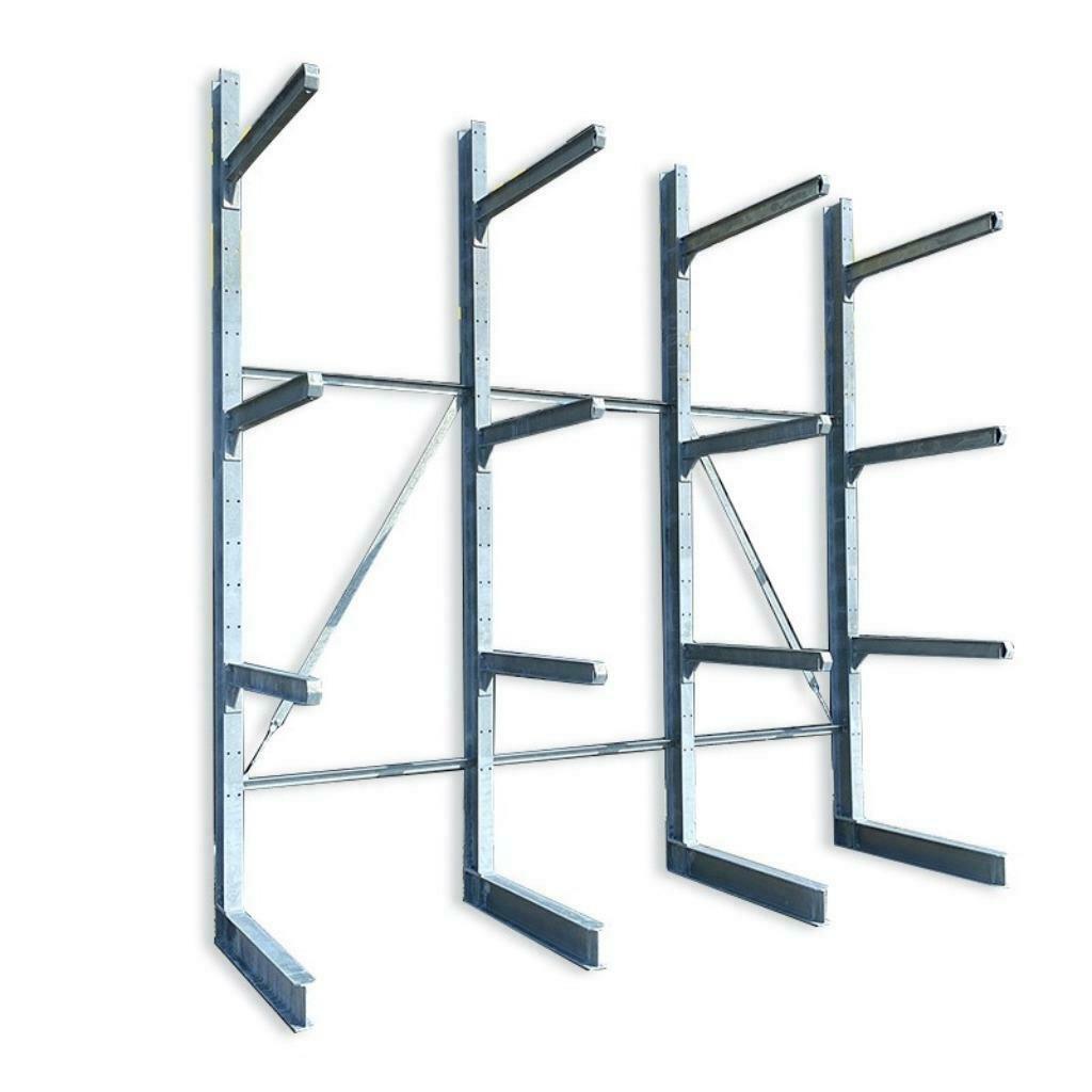 Draagarmstelling enkelzijdig 418 cm hoog / verzinkt / nieuw